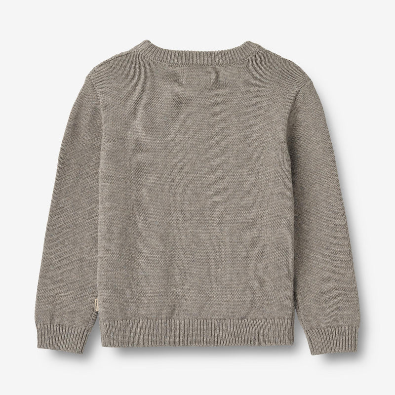 Wheat Main Knit Pullover Borris Knitted Tops 3229 warm grey melange