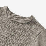 Wheat Main Knit Pullover Borris Knitted Tops 3229 warm grey melange