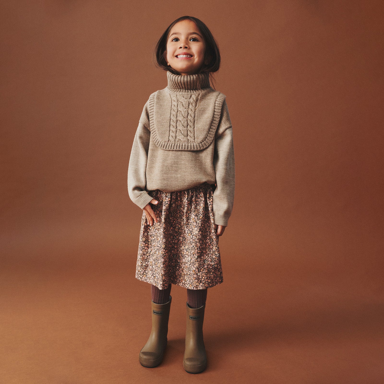 Knit Pullover Finley grey camel melange –