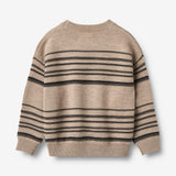 Wheat Main Knit Pullover Flores Knitted Tops 9568 sand black stripe