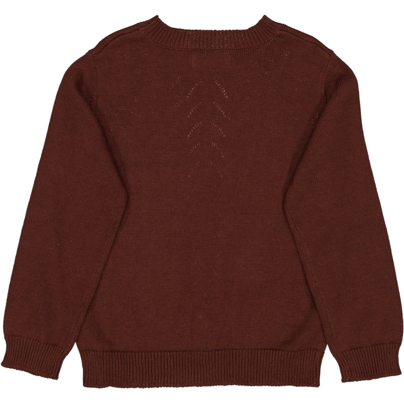 Wheat Main Knit Pullover Gaby Knitted Tops 2750 maroon