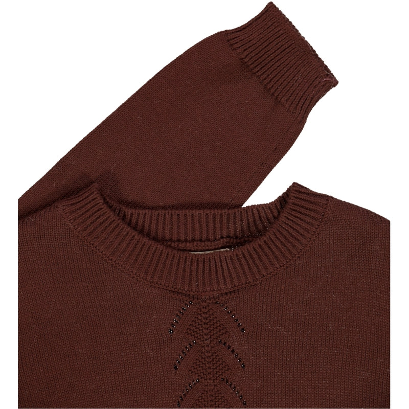 Wheat Main Knit Pullover Gaby Knitted Tops 2750 maroon