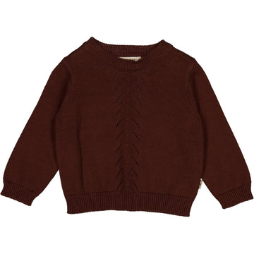 Wheat Main Knit Pullover Gaby Knitted Tops 2750 maroon