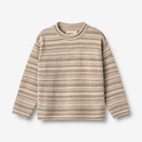 Wheat Main Knit Pullover Gunnar Knitted Tops 9574 warm sand stripe