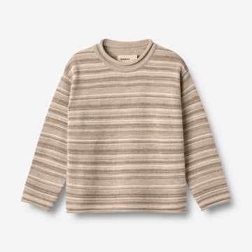 Wheat Main Knit Pullover Gunnar Knitted Tops 9574 warm sand stripe