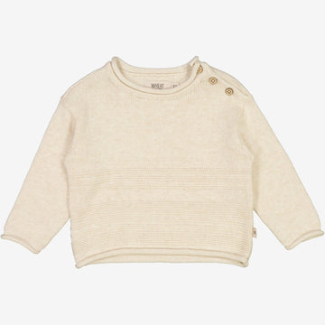 Wheat Main  Knit Pullover Gunnar | Baby Knitted Tops 1101 cloud melange
