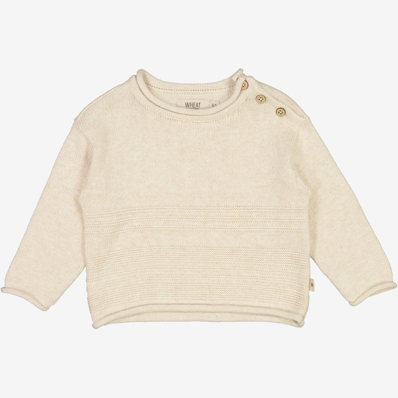 Wheat Knit Pullover Gunnar | Baby Knitted Tops 1101 cloud melange