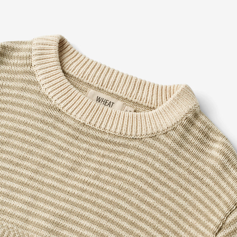 Wheat Main Knit Pullover Janus Knitted Tops 0172 grey sand