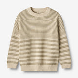 Wheat Main Knit Pullover Janus Knitted Tops 0172 grey sand