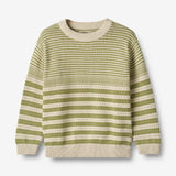 Wheat Main Knit Pullover Janus Knitted Tops 4122 sage