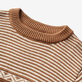 Wheat Main Knit Pullover Janus Knitted Tops 5073 caramel