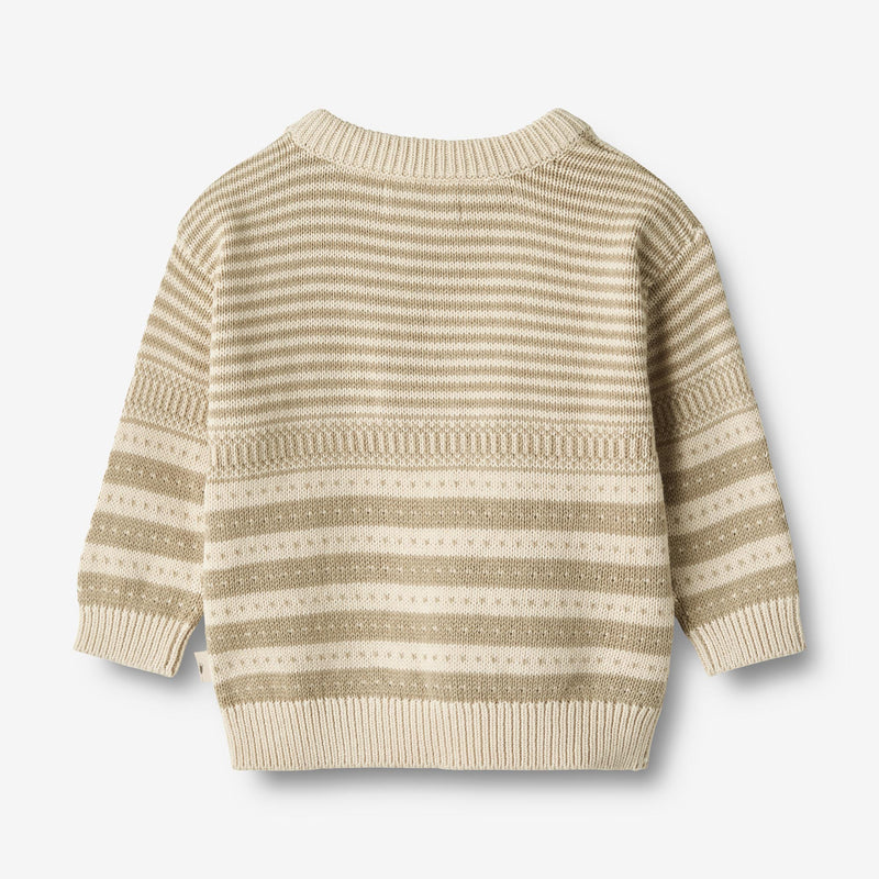 Wheat Main Knit Pullover Janus Knitted Tops 0172 grey sand