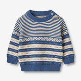 Wheat Main Knit Pullover Janus | Baby Knitted Tops 1173 deep ocean