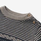 Wheat Main Knit Pullover Janus | Baby Knitted Tops 1432 navy