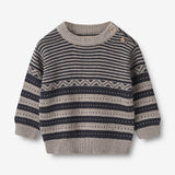 Wheat Main Knit Pullover Janus | Baby Knitted Tops 1432 navy