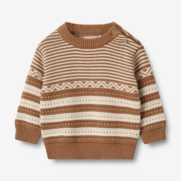 Wheat Main Knit Pullover Janus | Baby Knitted Tops 5073 caramel