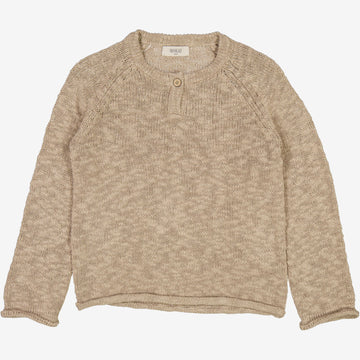Wheat Main  Knit Pullover Kaj Knitted Tops 1096 warm stone