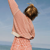 Wheat Main Knit Pullover Leise Knitted Tops 2078 red stripe