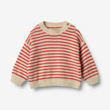 Wheat Main Knit Pullover Leise Knitted Tops 2078 red stripe