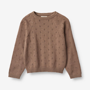 Wheat Main Knit Pullover Mira Knitted Tops 3004 cocoa brown