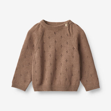 Wheat Main Knit Pullover Mira | Baby Knitted Tops 3004 cocoa brown