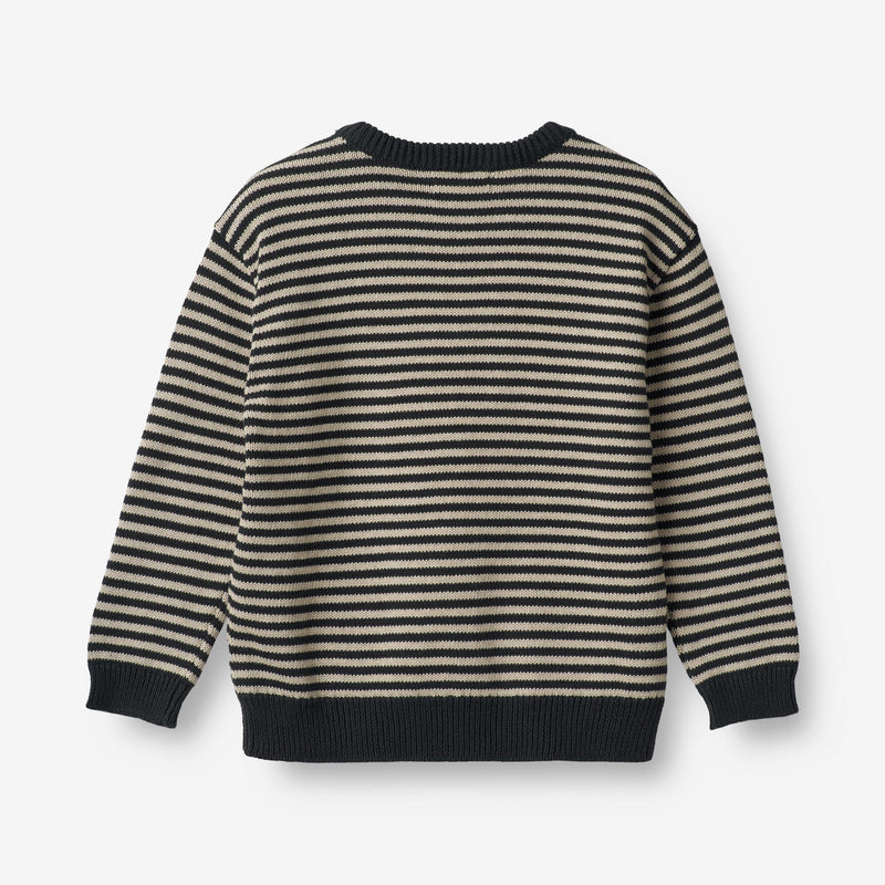 Wheat Main Knit Pullover Morgan Knitted Tops 1433 navy stripe