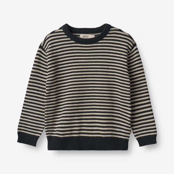 Knit Pullover Morgan - navy stripe –