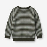 Wheat Main Knit Pullover Morgan Knitted Tops 1686 forest night stripe