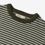 Wheat Main Knit Pullover Morgan Knitted Tops 1686 forest night stripe