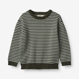 Wheat Main Knit Pullover Morgan Knitted Tops 1686 forest night stripe