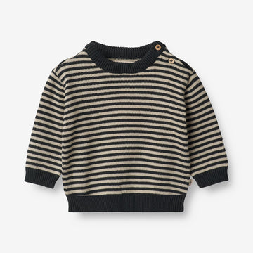 Wheat Main Knit Pullover Morgan | Baby Knitted Tops 1433 navy stripe