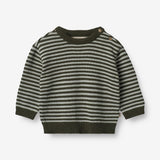 Wheat Main Knit Pullover Morgan | Baby Knitted Tops 1686 forest night stripe