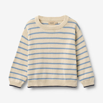 Wheat Main Knit Pullover Morgan Pullover 9642 faded denim stripe