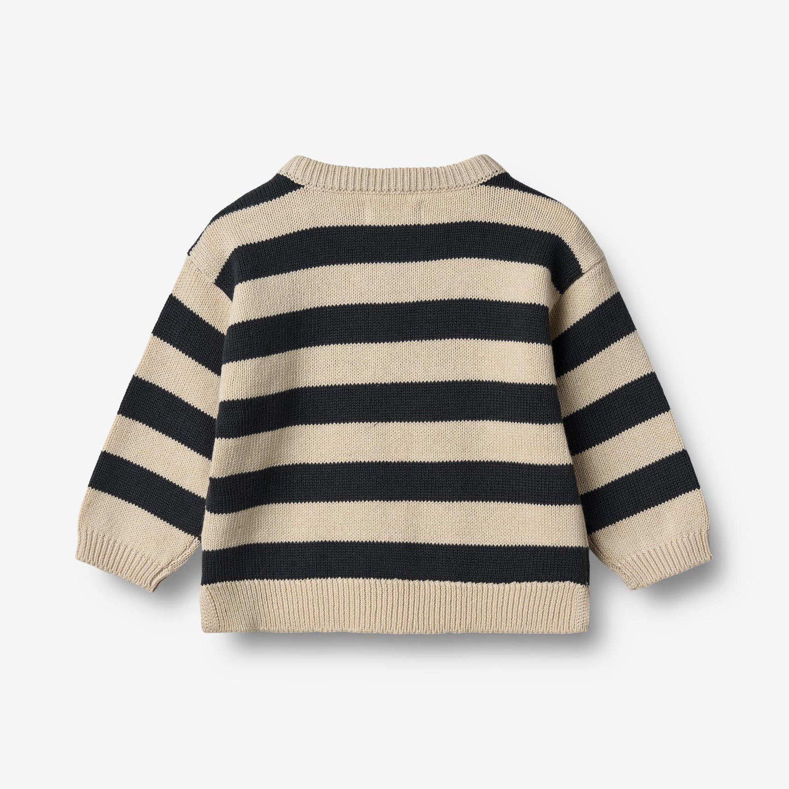 SMOKING STRIPE JQD KNIT PULLOVER Half-zip Striped Knit