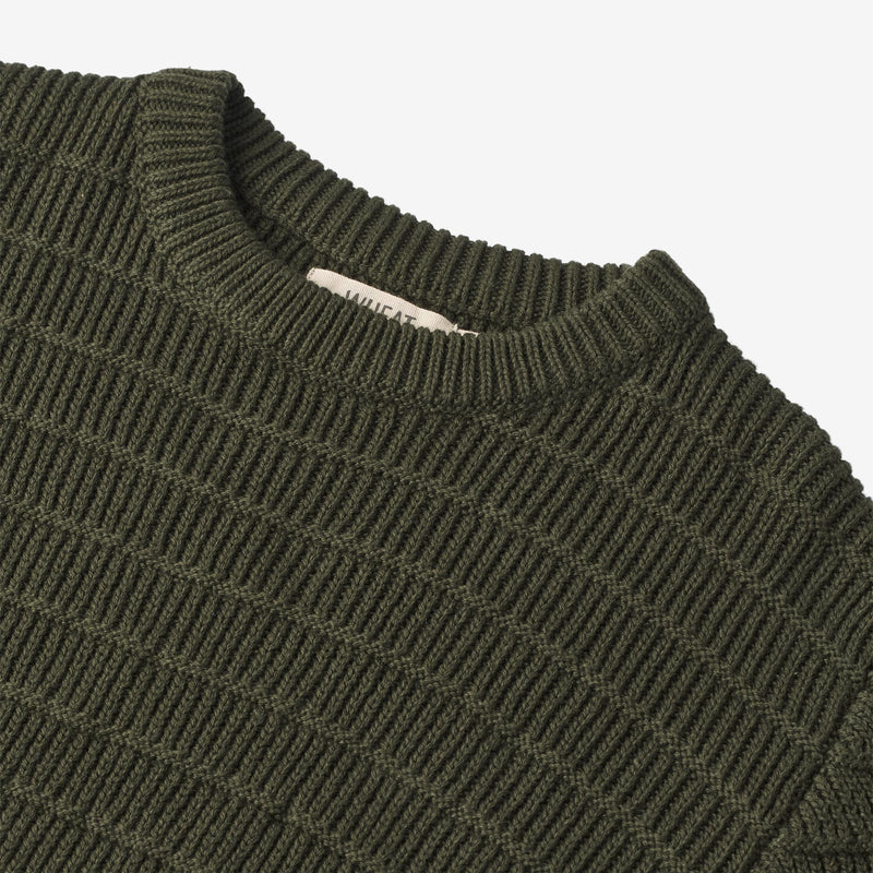 Wheat Main Knit Pullover Petro Knitted Tops 1687 forest night