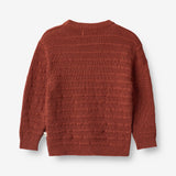 Wheat Main Knit Pullover Petro Knitted Tops 2072 red