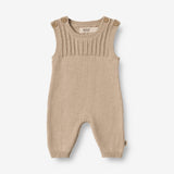 Wheat Main Knit Romper Vigge | Baby Suit 3231 soft beige