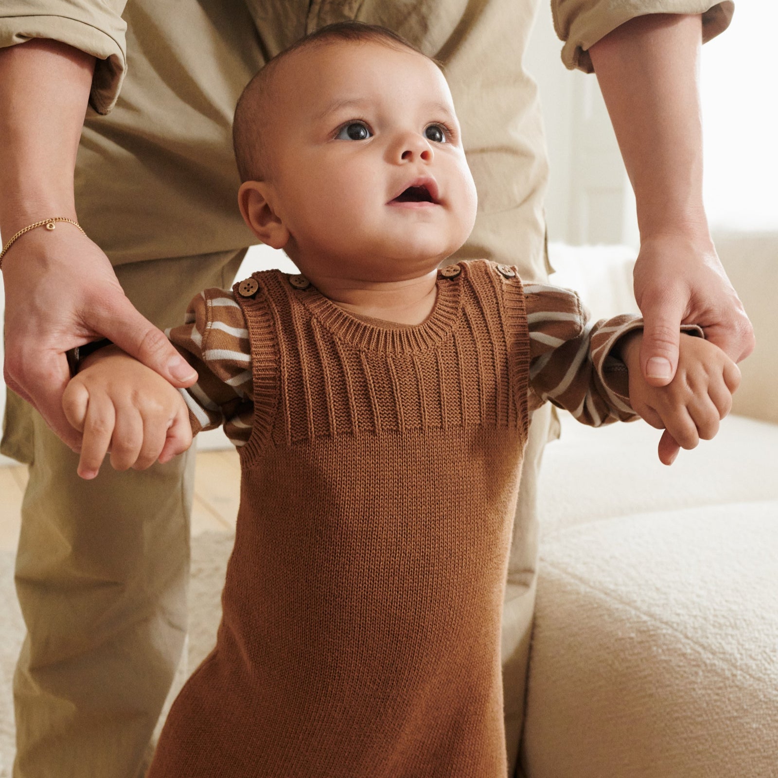 Knit Romper Vigge | Baby - caramel – Wheat.eu