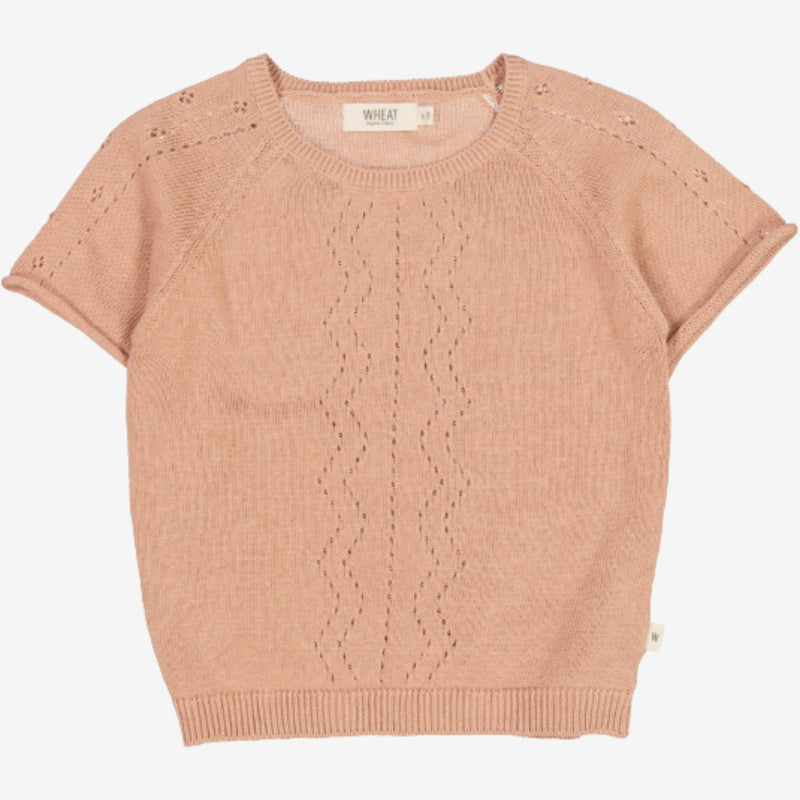 Wheat Knit Top Bella Knitted Tops 2031 rose dawn