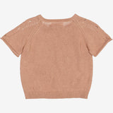 Wheat Knit Top Bella | Baby Knitted Tops 2031 rose dawn