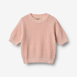 Wheat Main Knit Top S/S Alva Knitted Tops 2400 powder
