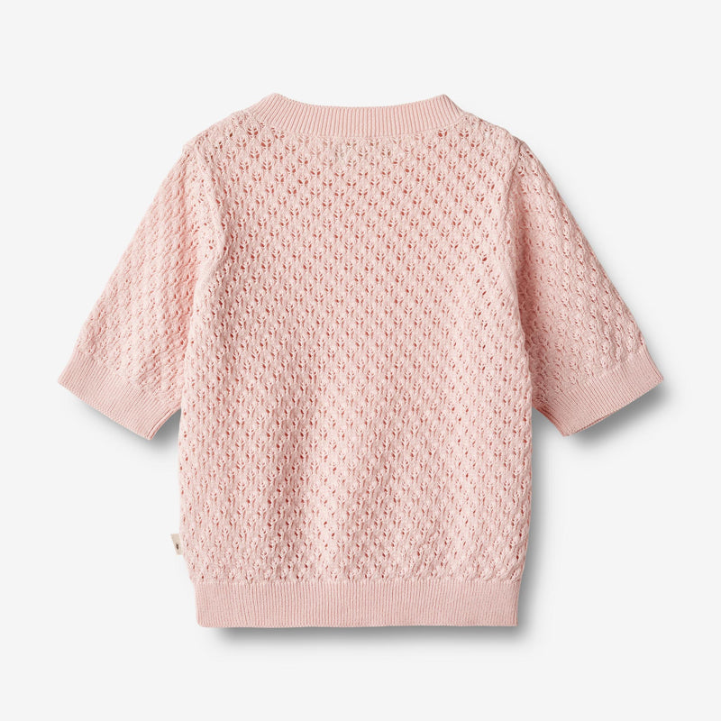 Wheat Main Knit Top S/S Alva Knitted Tops 2281 rose ballet