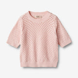 Wheat Main Knit Top S/S Alva Knitted Tops 2281 rose ballet