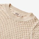 Wheat Main Knit Top S/S Alva Knitted Tops 3336 sandshell