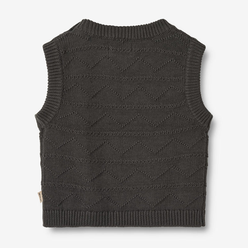 Wheat Main Knit Vest Bobby Knitted Tops 1180 raven