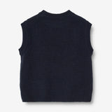 Wheat Main Knit Vest Cuba Knitted Tops 1432 navy