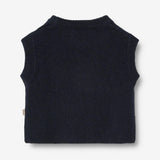 Wheat Main Knit Vest Cuba Knitted Tops 1432 navy