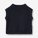 Wheat Main Knit Vest Cuba Knitted Tops 1432 navy