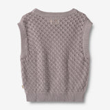 Wheat Main Knit Vest Saga Knitted Tops 9531 dusty purple