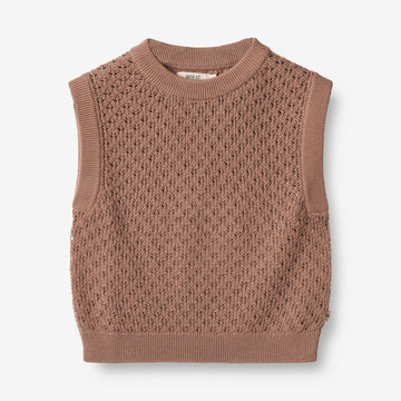 Wheat Main Knit Vest Saga Knitted Tops 2121 berry dust